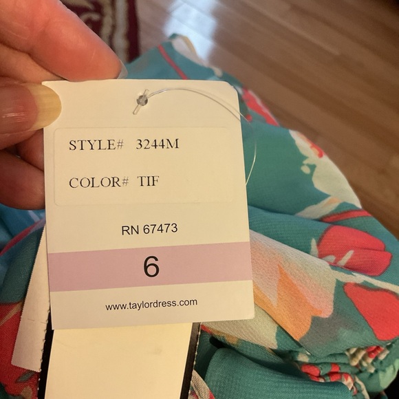 NWT Women's Short Sleeve Ruffle Floral Chiffon Fashion Dress Spring Tiffany - Picture 4 of 14